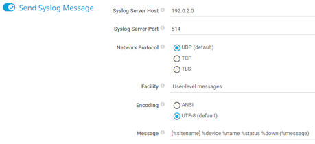 Send Syslog Message